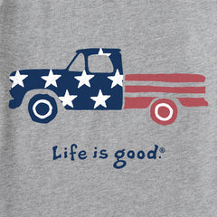 Men's Patriotic Truck Long Sleeve Crusher-LITE Tee