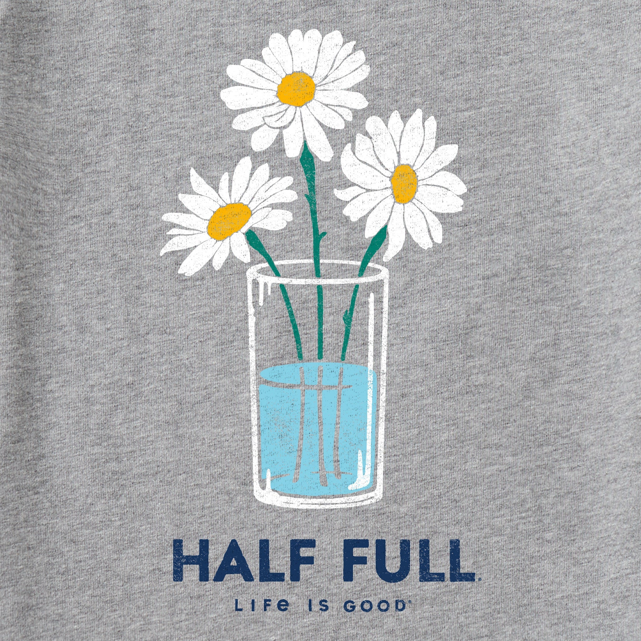 Women's Half Full Daisy Trio Long Sleeve Crusher-LITE Vee