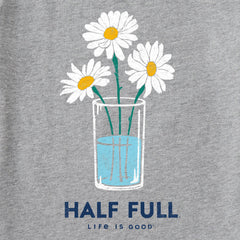 Women's Half Full Daisy Trio Long Sleeve Crusher-LITE Vee