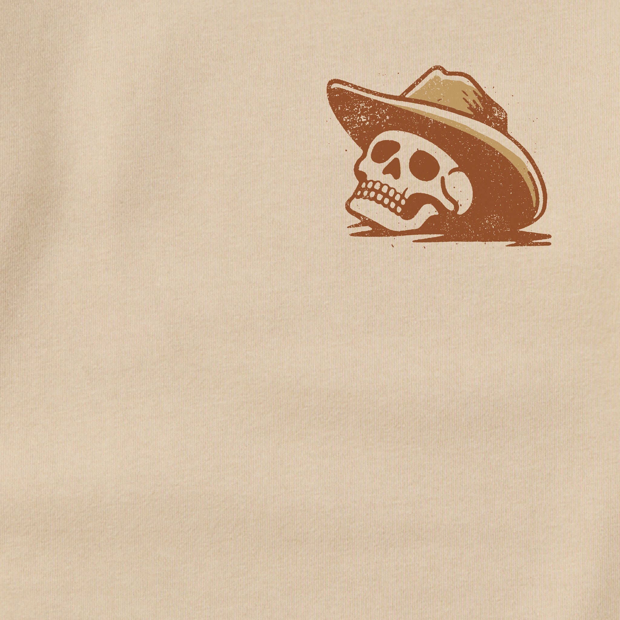 Adult Unisex Life was Good Cowboy Skull Every Wear Crew Sweatshirt