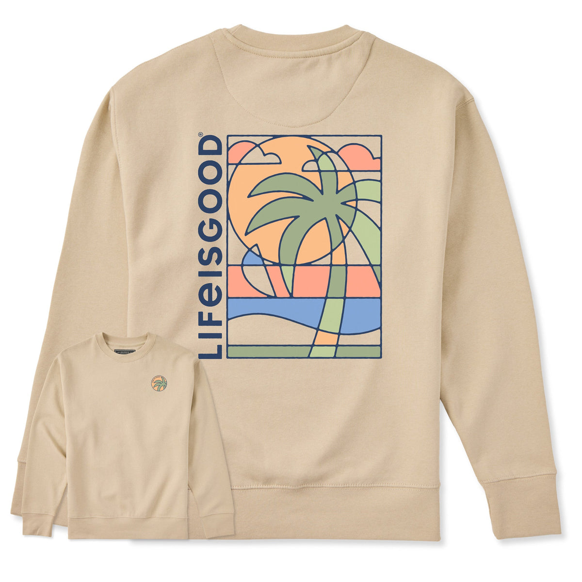 Adult Unisex Abstract Beach Every Wear Crew Sweatshirt