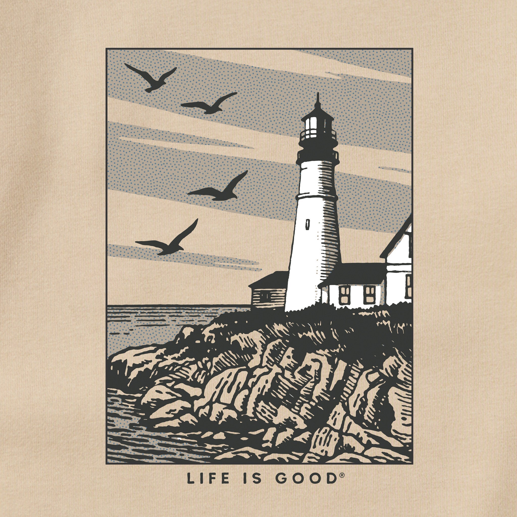 Adult Unisex Costal Lighthouse Every Wear Crew Sweatshirt