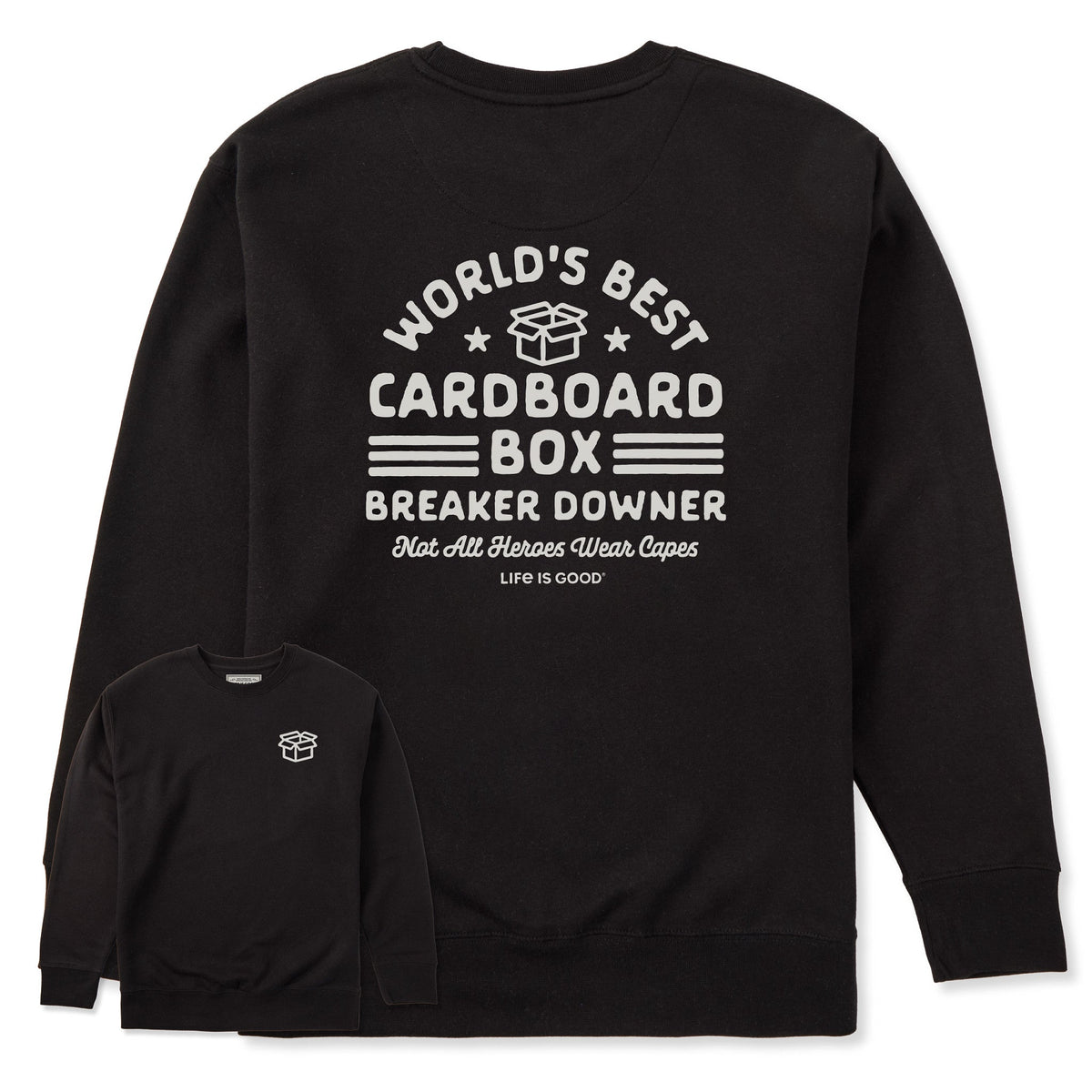 Adult Unisex Cardboard Box Breaker Downer Every Wear Crew Sweatshirt