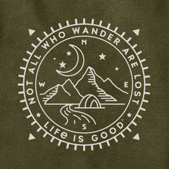 Adult Unisex Wander Compass Camp Every Wear Hoodie Sweatshirt