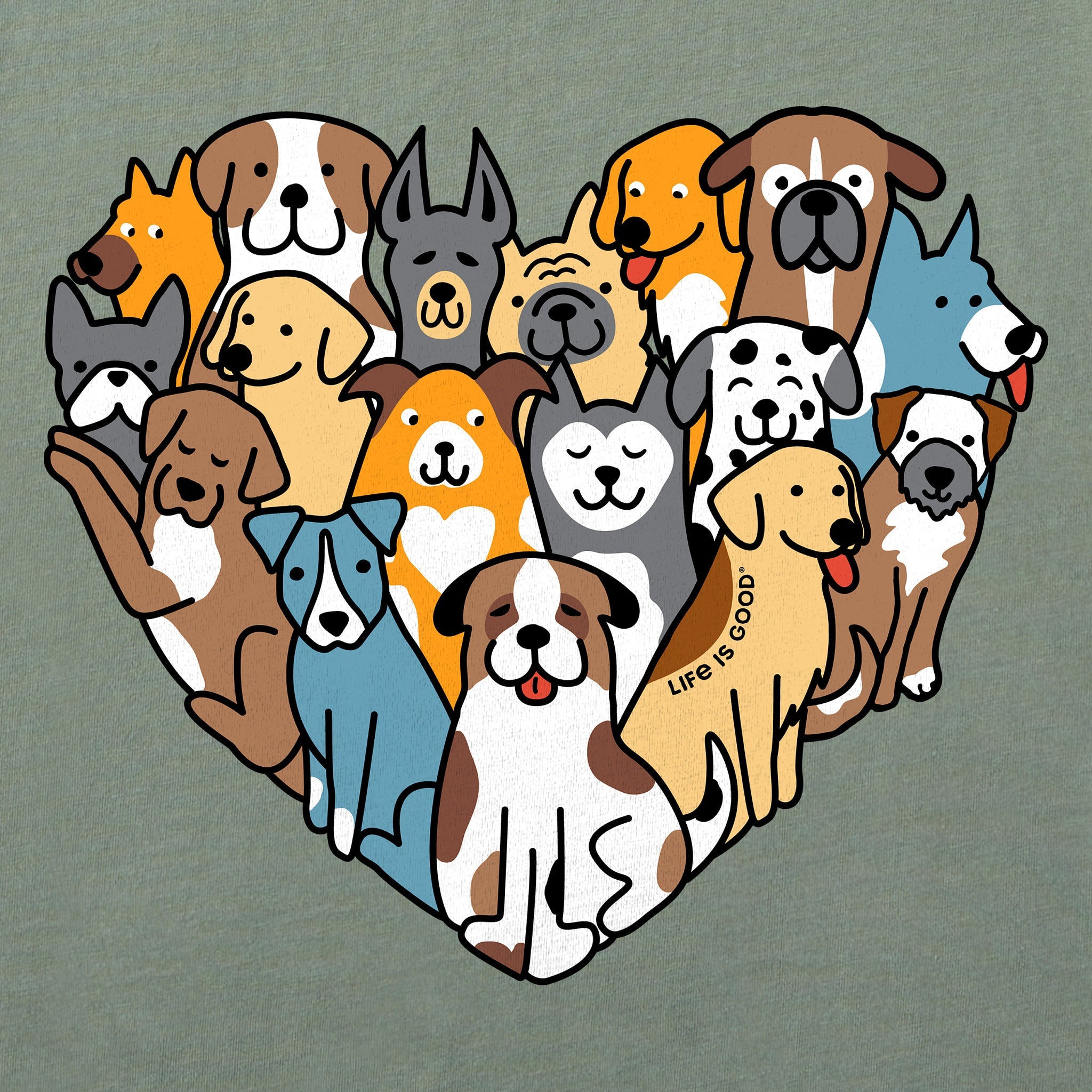 Women's Heart of Dogs Long Sleeve Tee