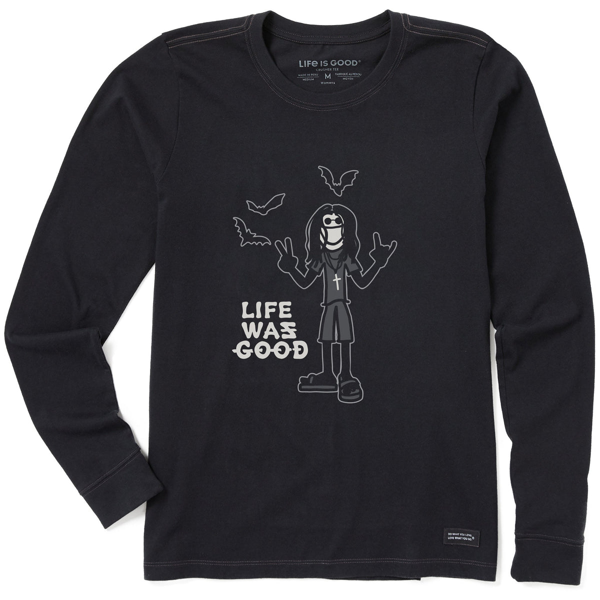 Women's Heavy Metal Life Was Good Long Sleeve Crusher Tee