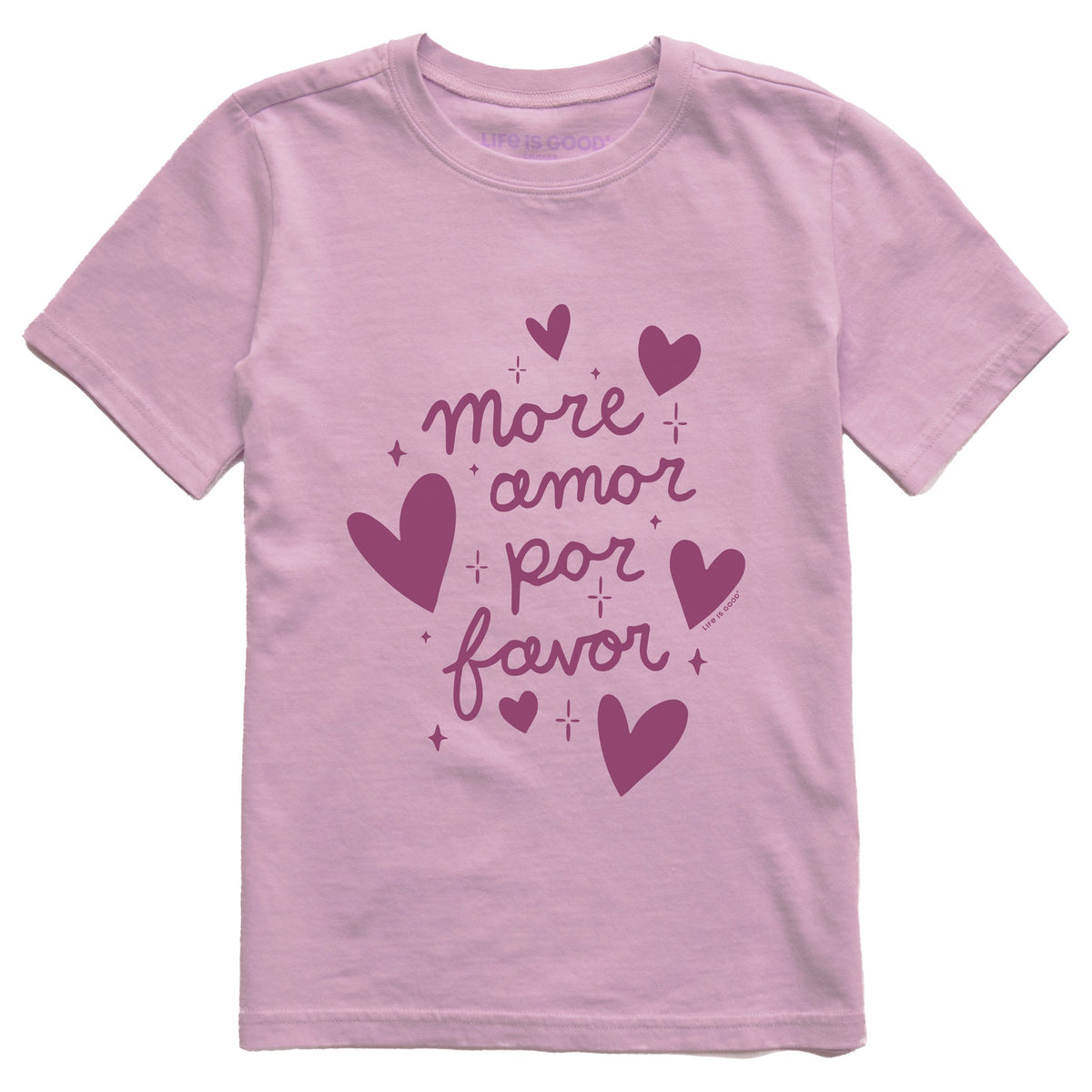 Kids Mor Amor Por Favor Short Sleeve Crusher Tee