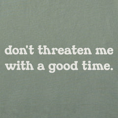 Women's Don't Threaten Me Short Sleeve Crusher Boxy Tee
