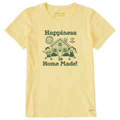 Women's Happiness is Home Made Short Sleeve Crusher Tee
