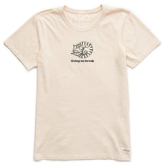 Women's Cat Going on Break Short Sleeve Crusher Tee