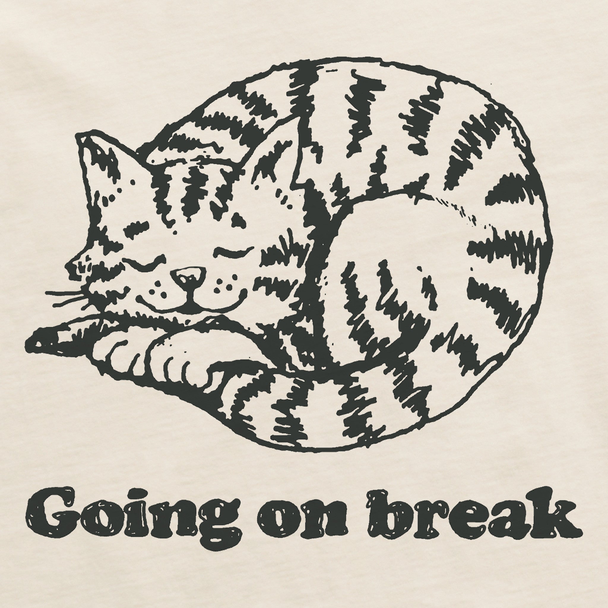 Women's Cat Going on Break Short Sleeve Crusher Tee