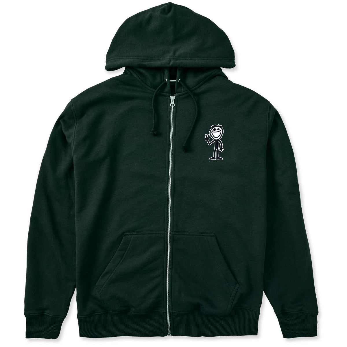 Men's Jake Peace Sign Good Vibes Fleece Zip Hoodie