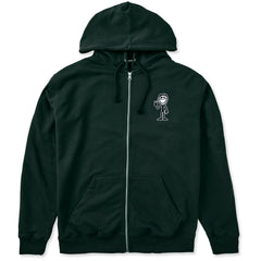 Men's Jake Peace Sign Good Vibes Fleece Zip Hoodie