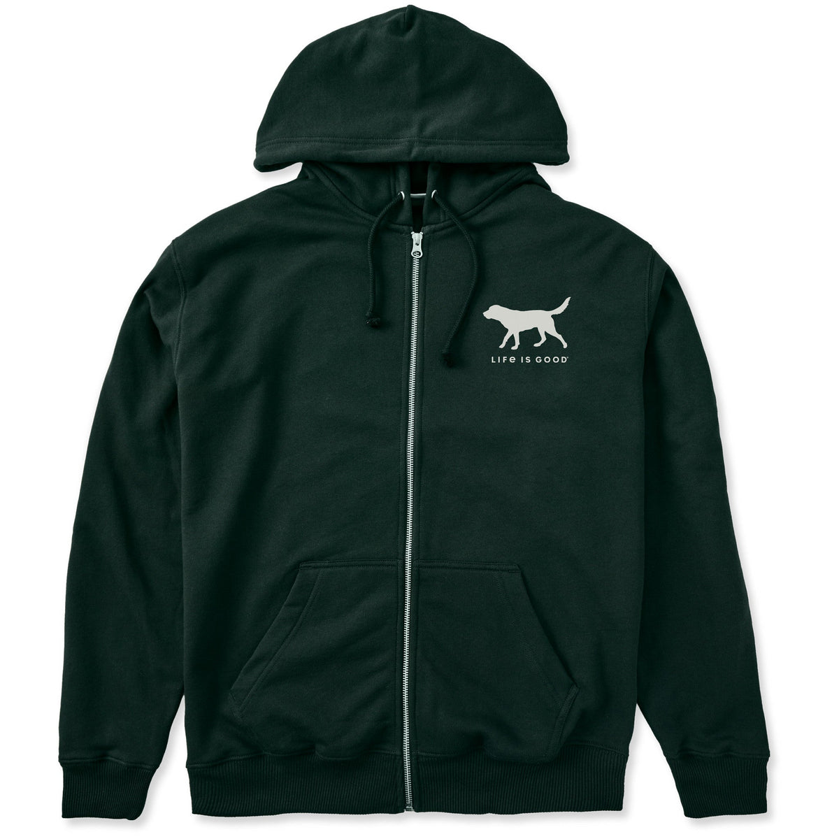 Men's Dog Walking Good Vibes Fleece Zip Hoodie