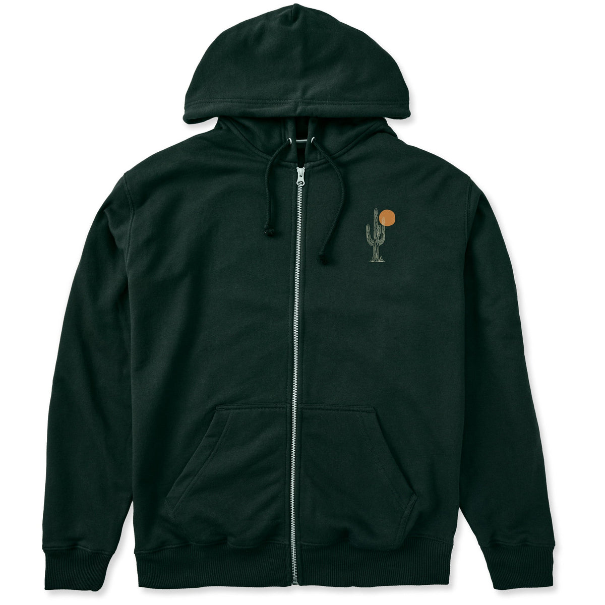 Men's Mini Cactus Good Vibes Fleece Zip Hoodie