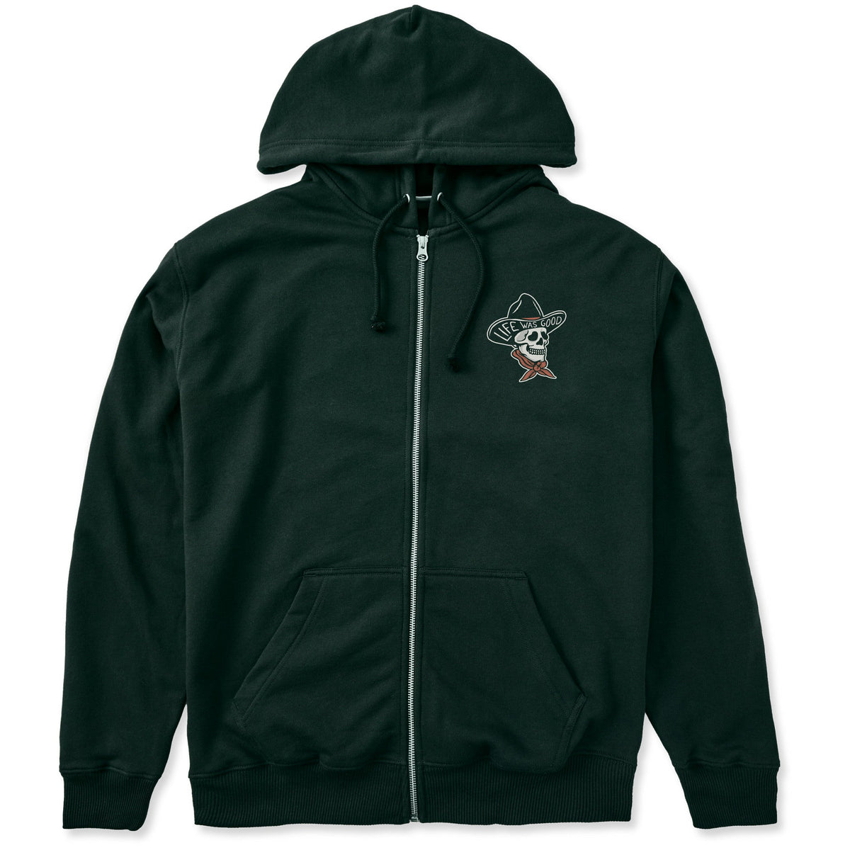 Men's Life Was Good Cowboy Good Vibes Fleece Zip Hoodie