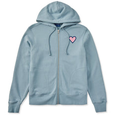 Women's Heart Simple Good Vibes Fleece Zip Hoodie