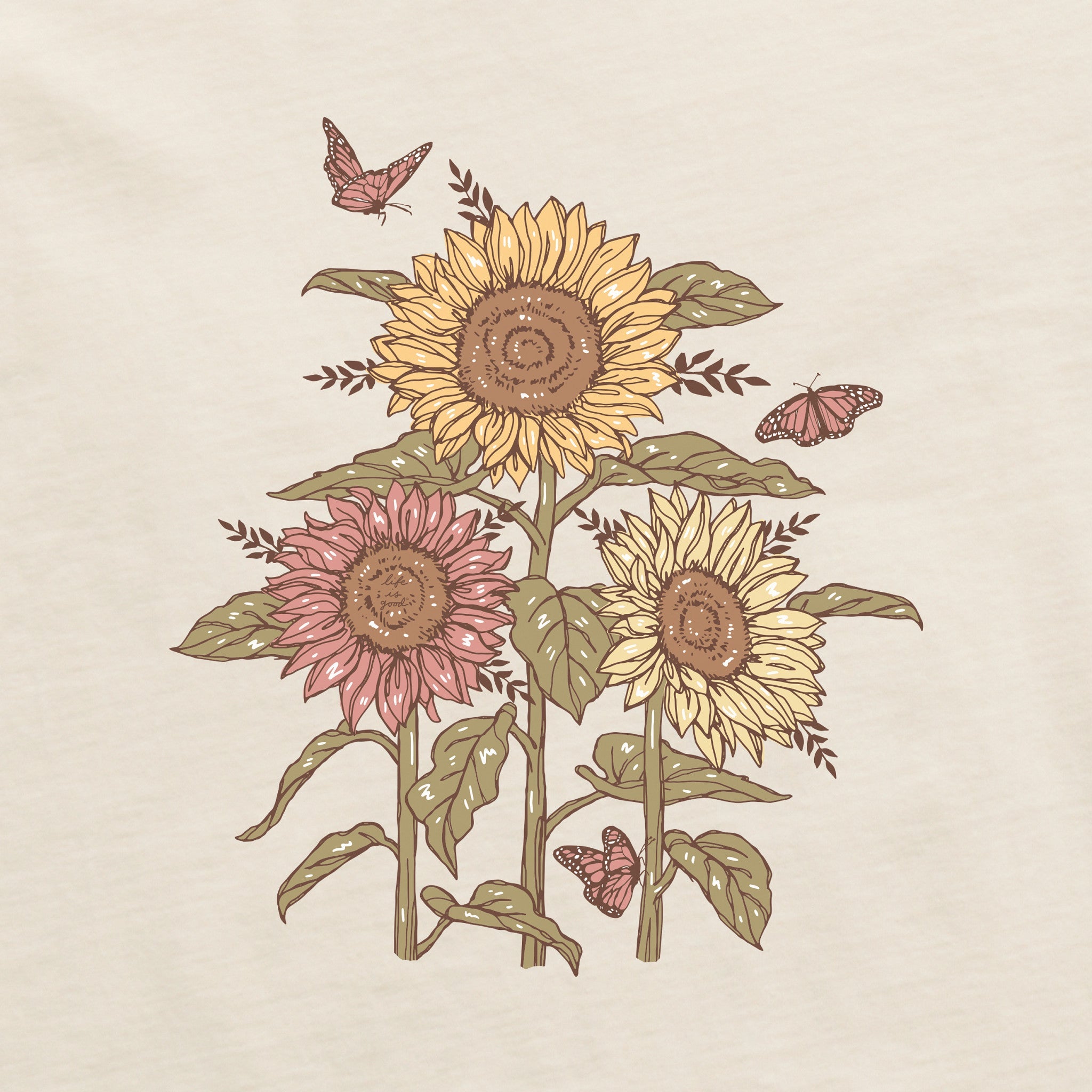 Women's Fall is my Favorite Sunflower Short Sleeve Crusher Boxy Tee