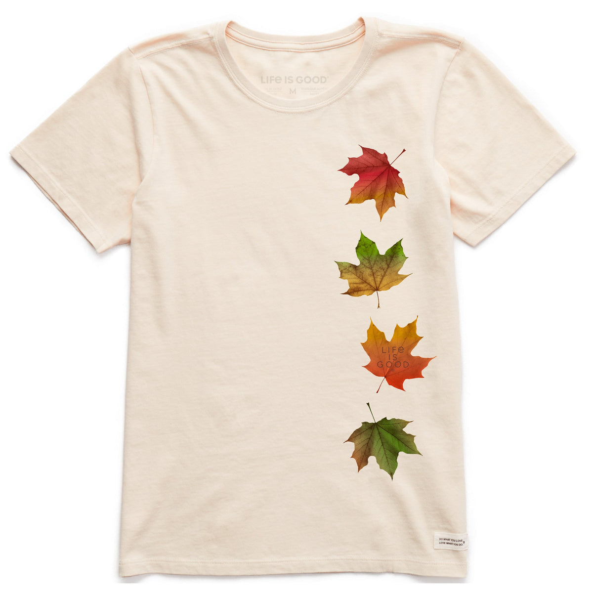 Women's Leaves Fluttering Short Sleeve Crusher Tee