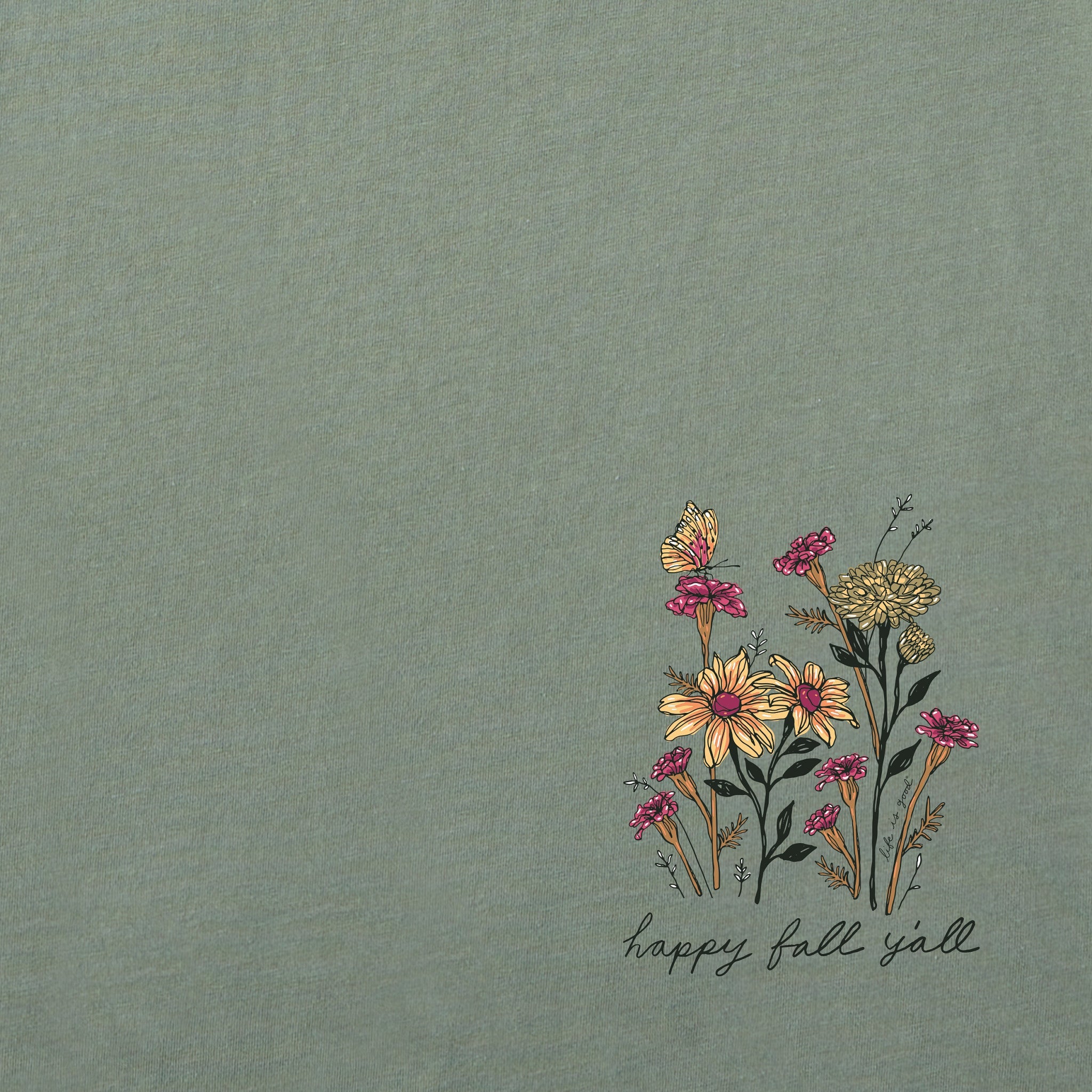 Women's Happy Sunflowers Short Sleeve Crusher Tee