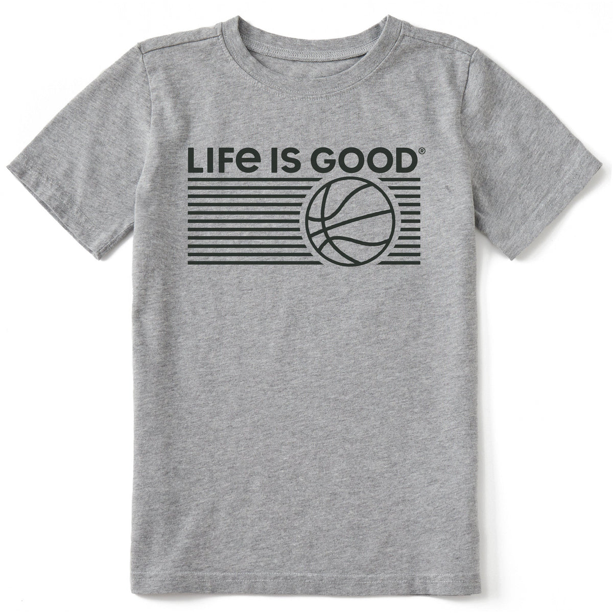 Kids Basketball Stripes Short Sleeve Crusher Tee