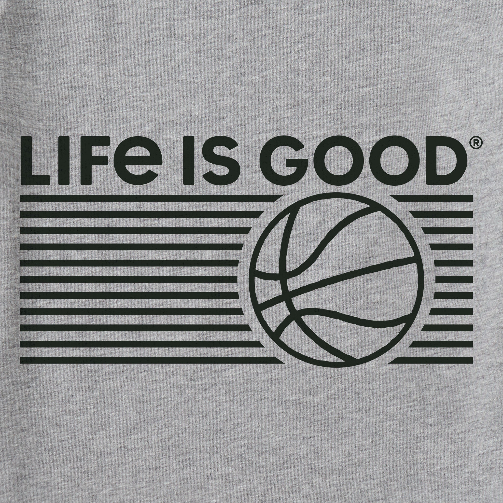 Men's Basketball Stripes Long Sleeve Crusher Tee