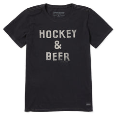 Women's Hockey & Beer Short Sleeve Crusher Tee