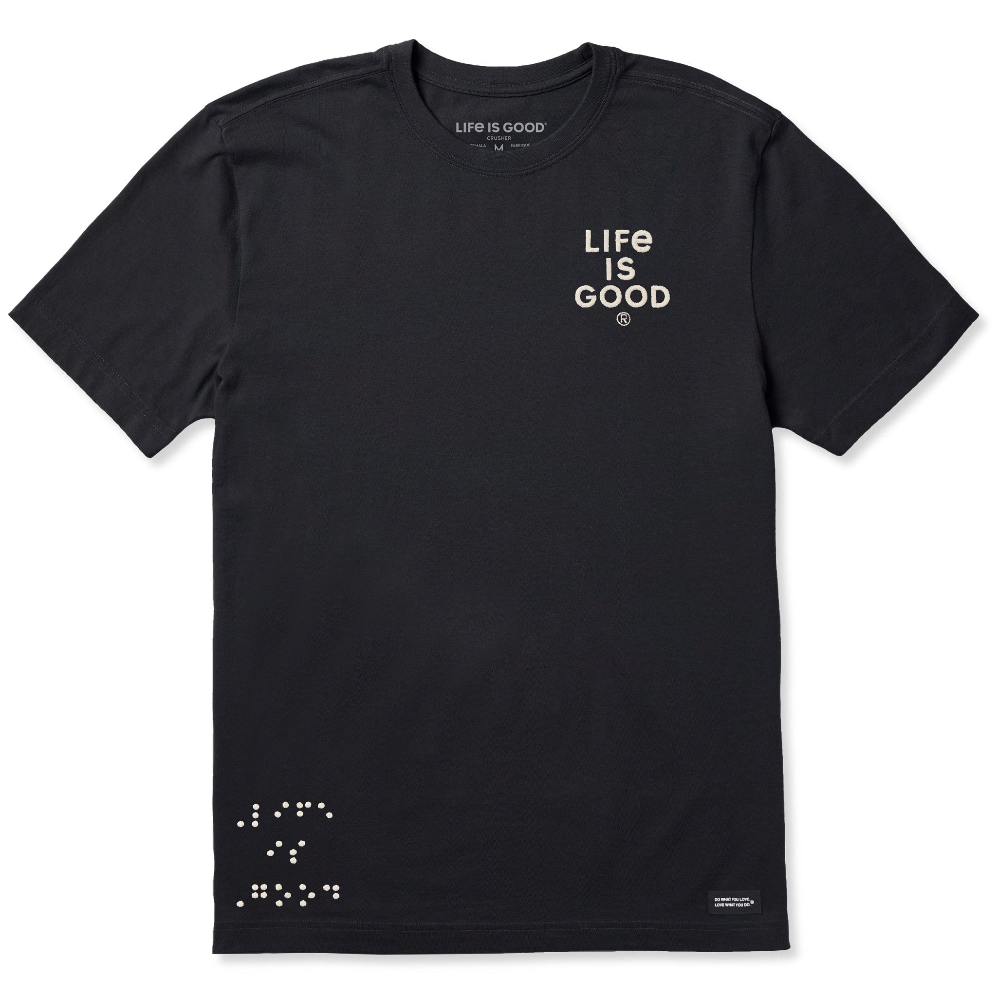 Men's Embroidered Braille LIG Short Sleeve Crusher Tee