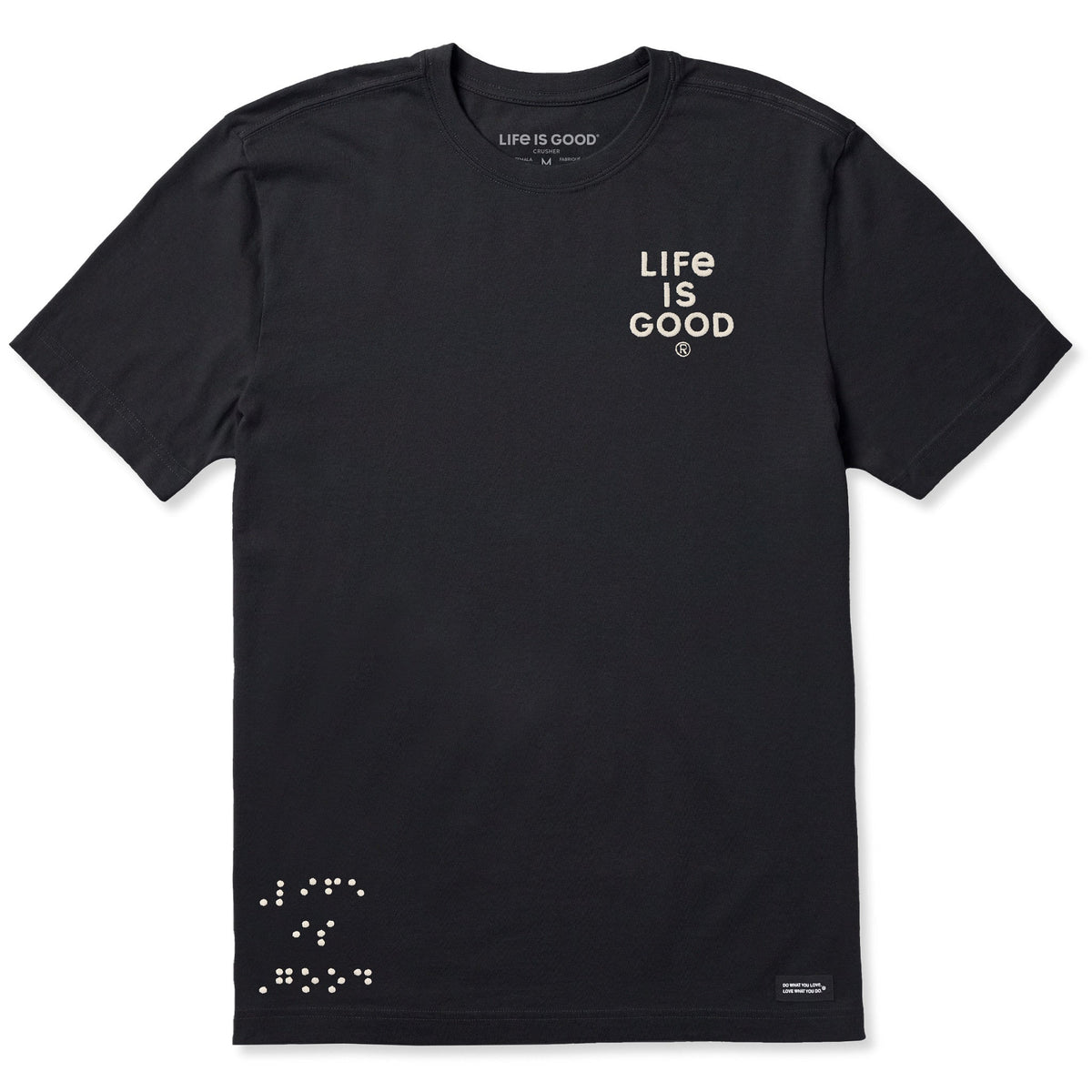 Men's Embroidered Braille LIG Short Sleeve Crusher Tee