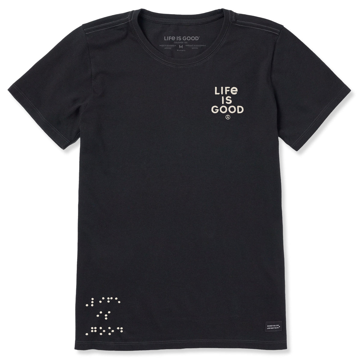 Women's Embroidered Braille LIG Short Sleeve Crusher Tee