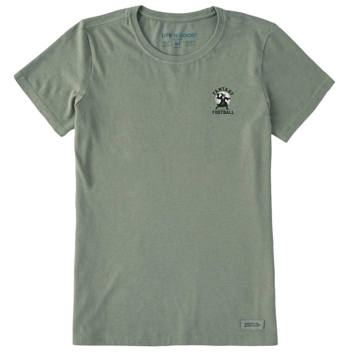 Women's Fantasy Football Go Long Short Sleeve Crusher Tee