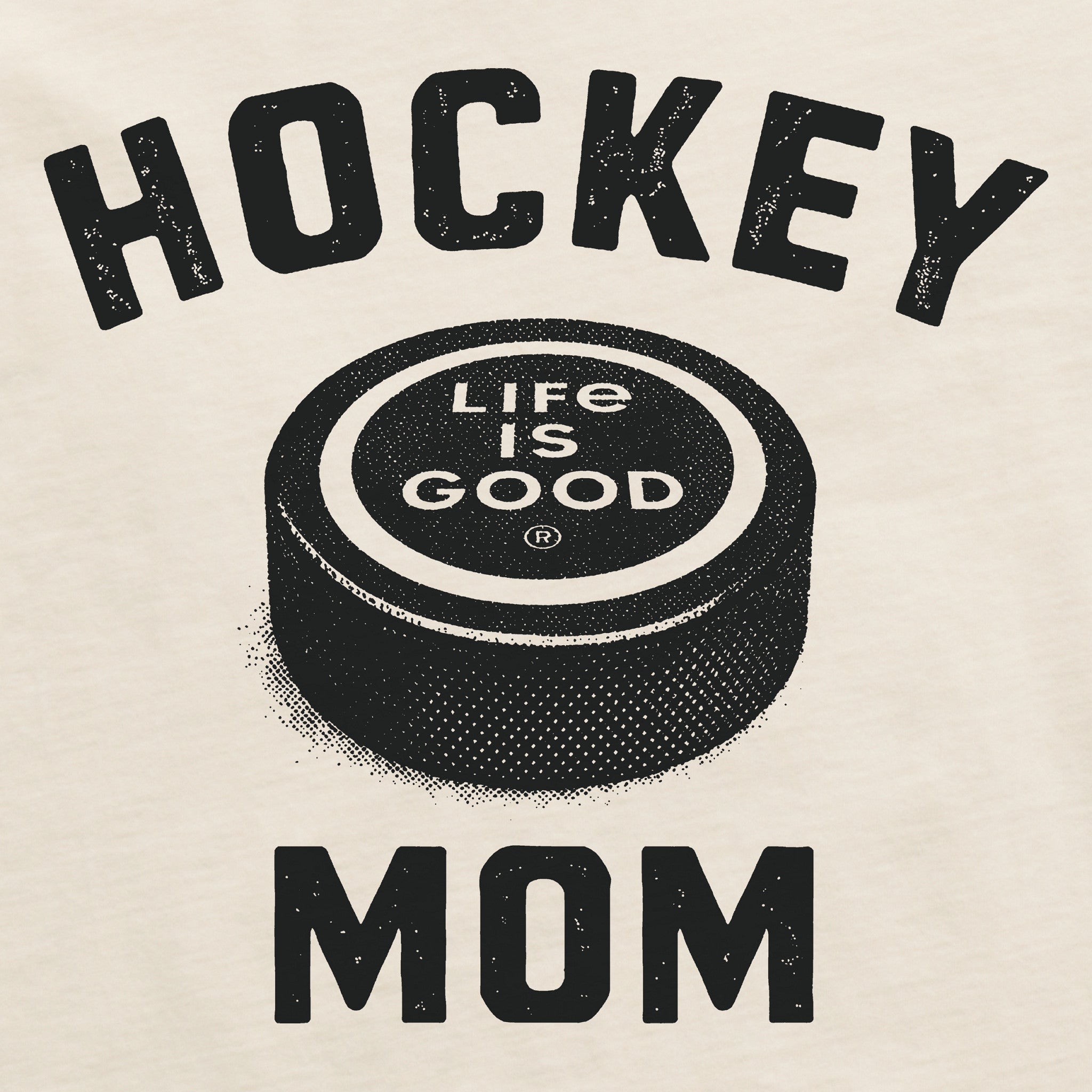Women's Hockey Mom Big Puck Short Sleeve Crusher Boxy Tee