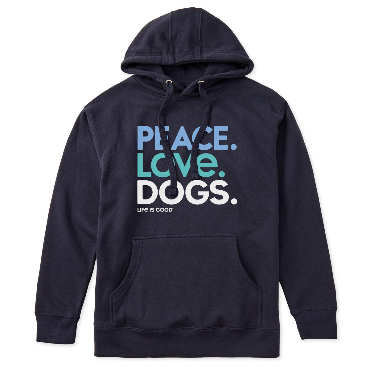 Adult Unisex Peace Love Dogs Every Wear Hoodie Sweatshirt