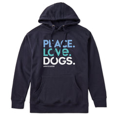 Adult Unisex Peace Love Dogs Every Wear Hoodie Sweatshirt