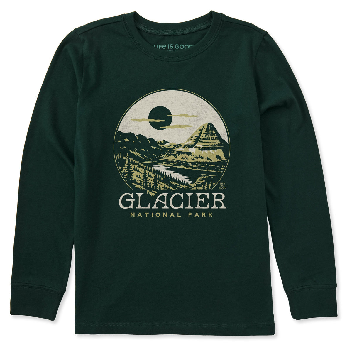 Kids Glacier Park Long Sleeve Crusher Tee