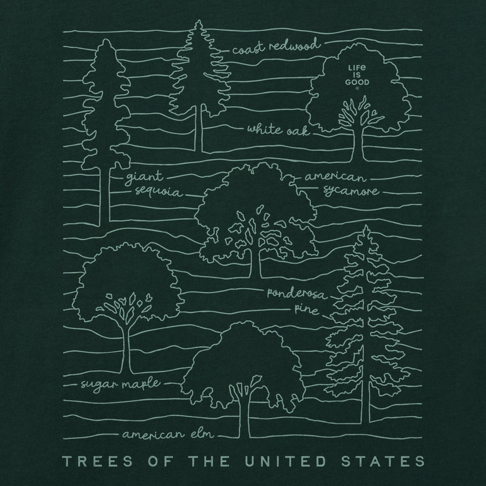 Men's Trees of the United States Short Sleeve Crusher Tee