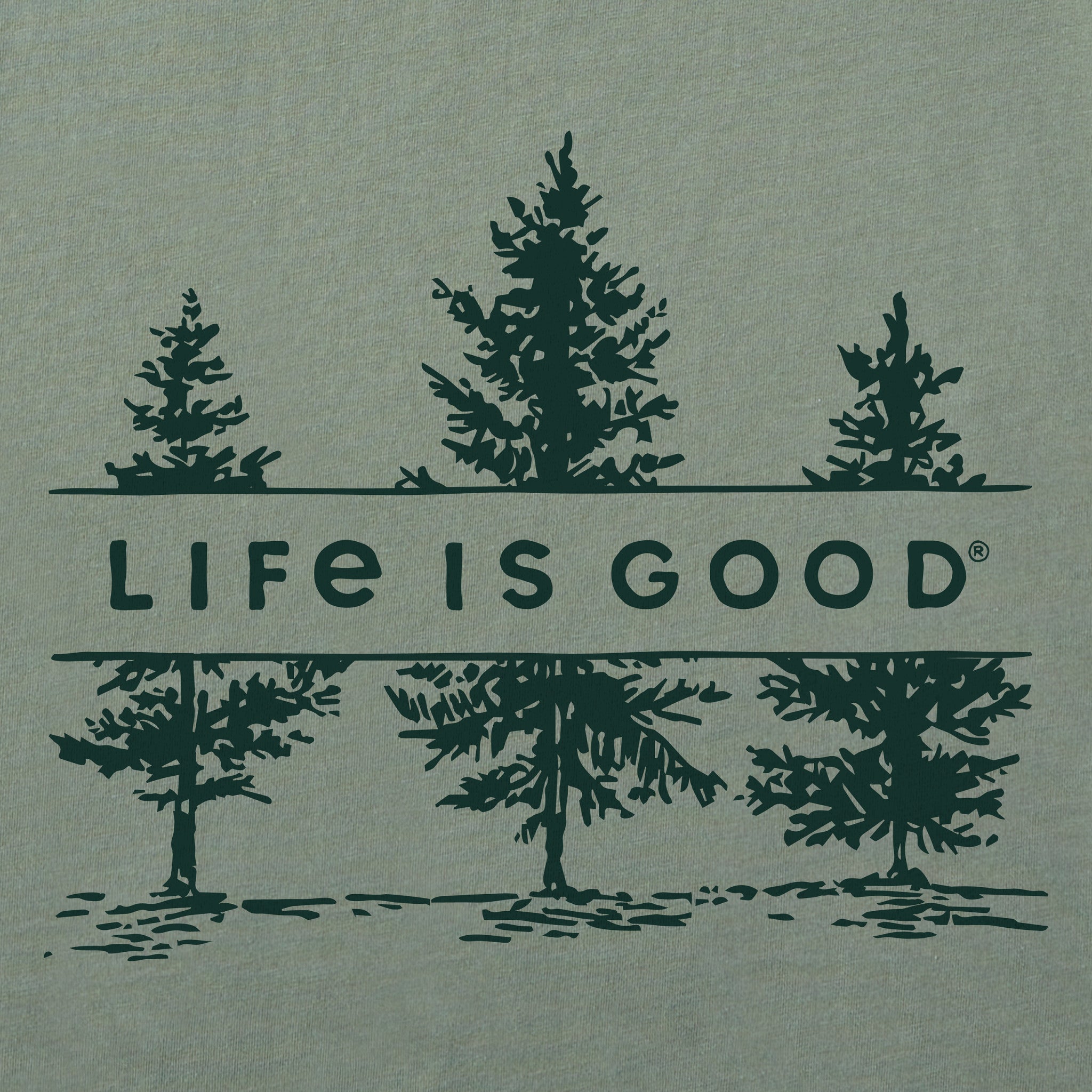 Men's Three Pine Trees Short Sleeve Crusher Tee