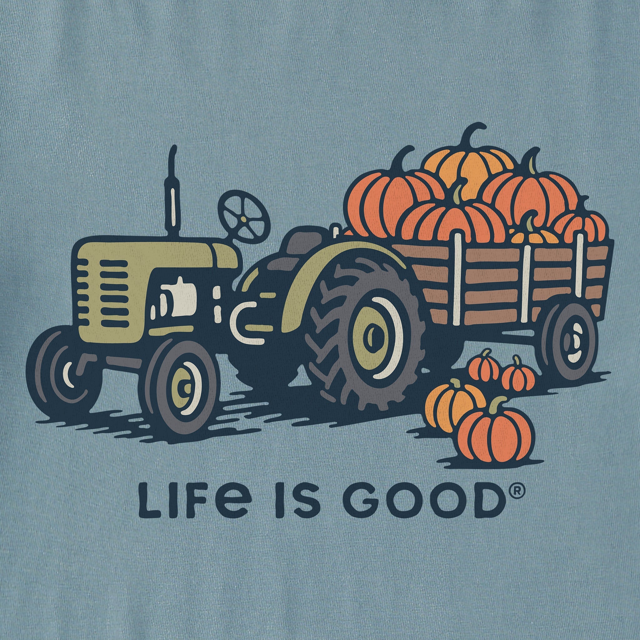 Men's Tractor of Pumpkins Short Sleeve Crusher Tee