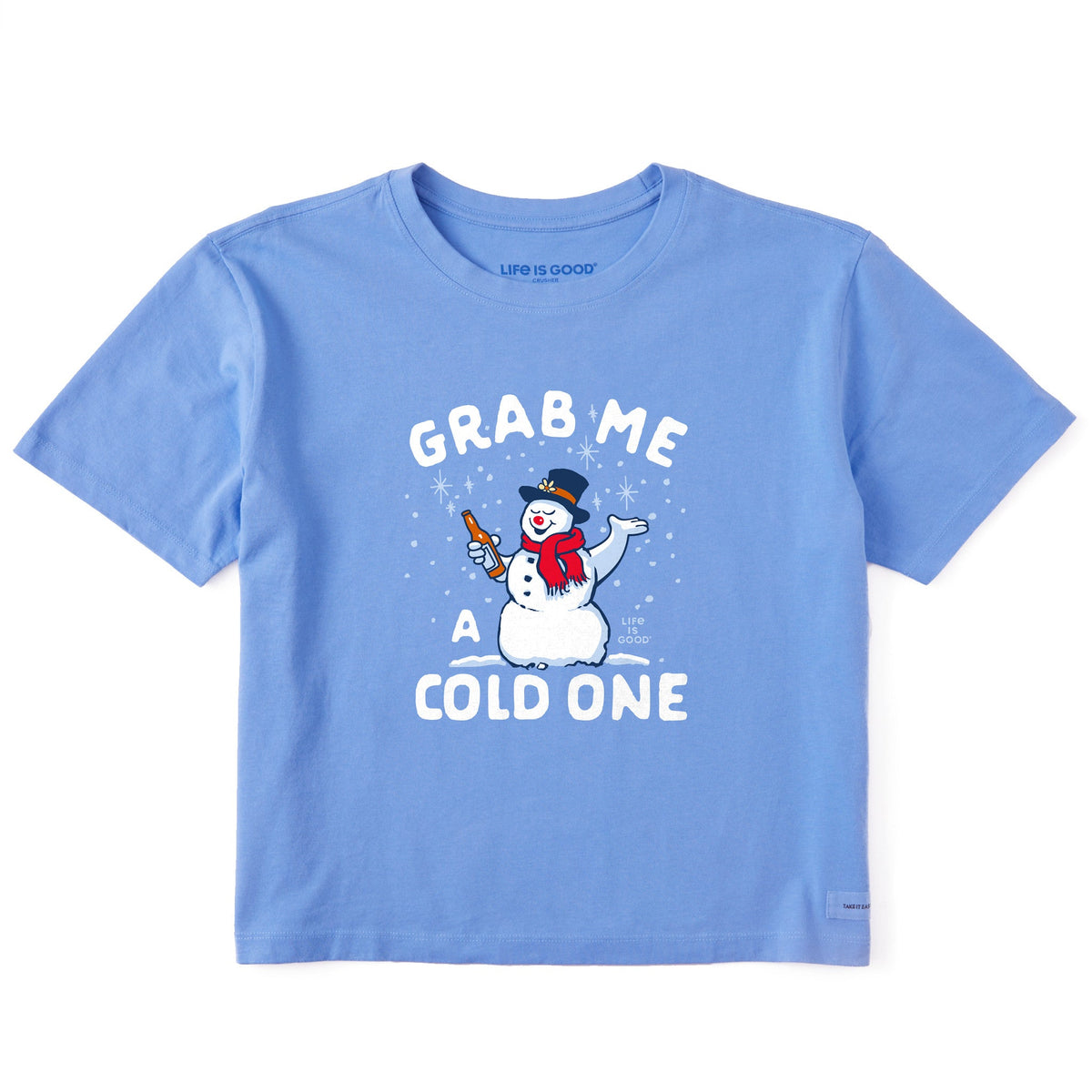 Women's Grab Me a Frosty Cold One Short Sleeve Crusher Boxy Tee