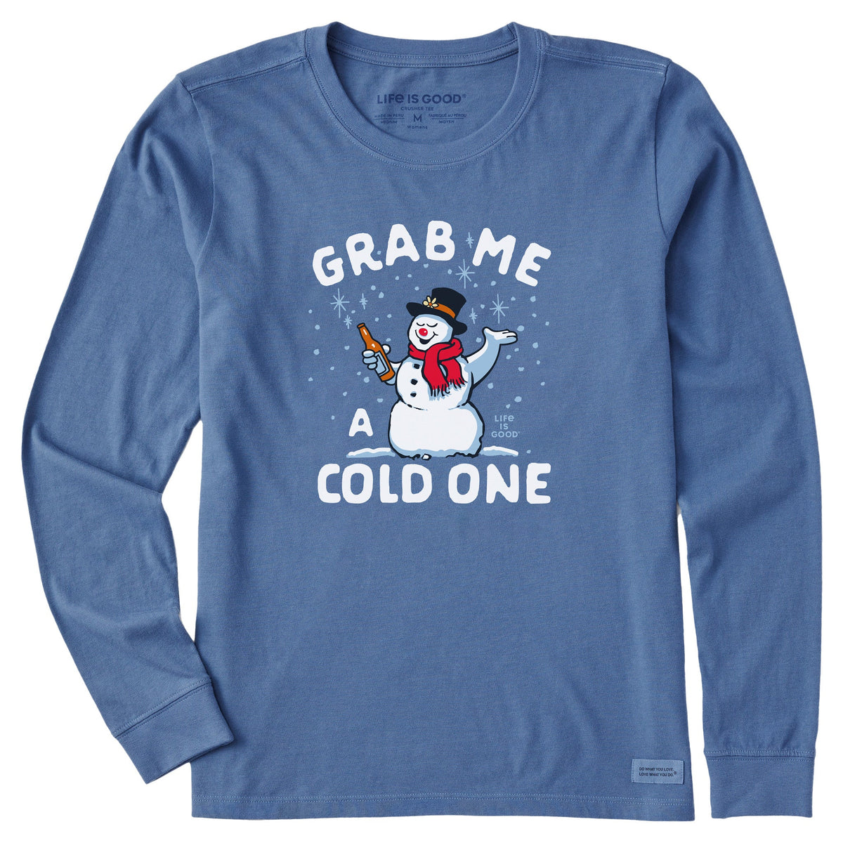 Women's Grab Me a Frosty Cold One Long Sleeve Crusher Tee