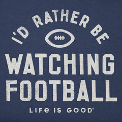 Women's I'd Rather Be Watching Football Long Sleeve Crusher Tee