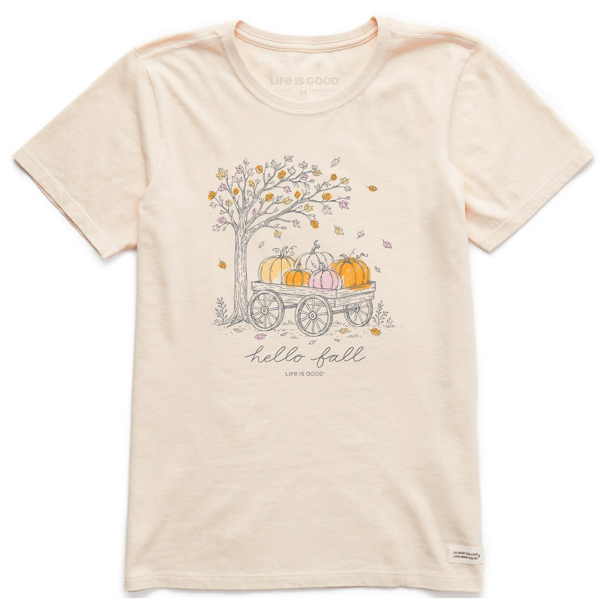 Women's Hello Fall Pumpkin Cart Short Sleeve Crusher Tee