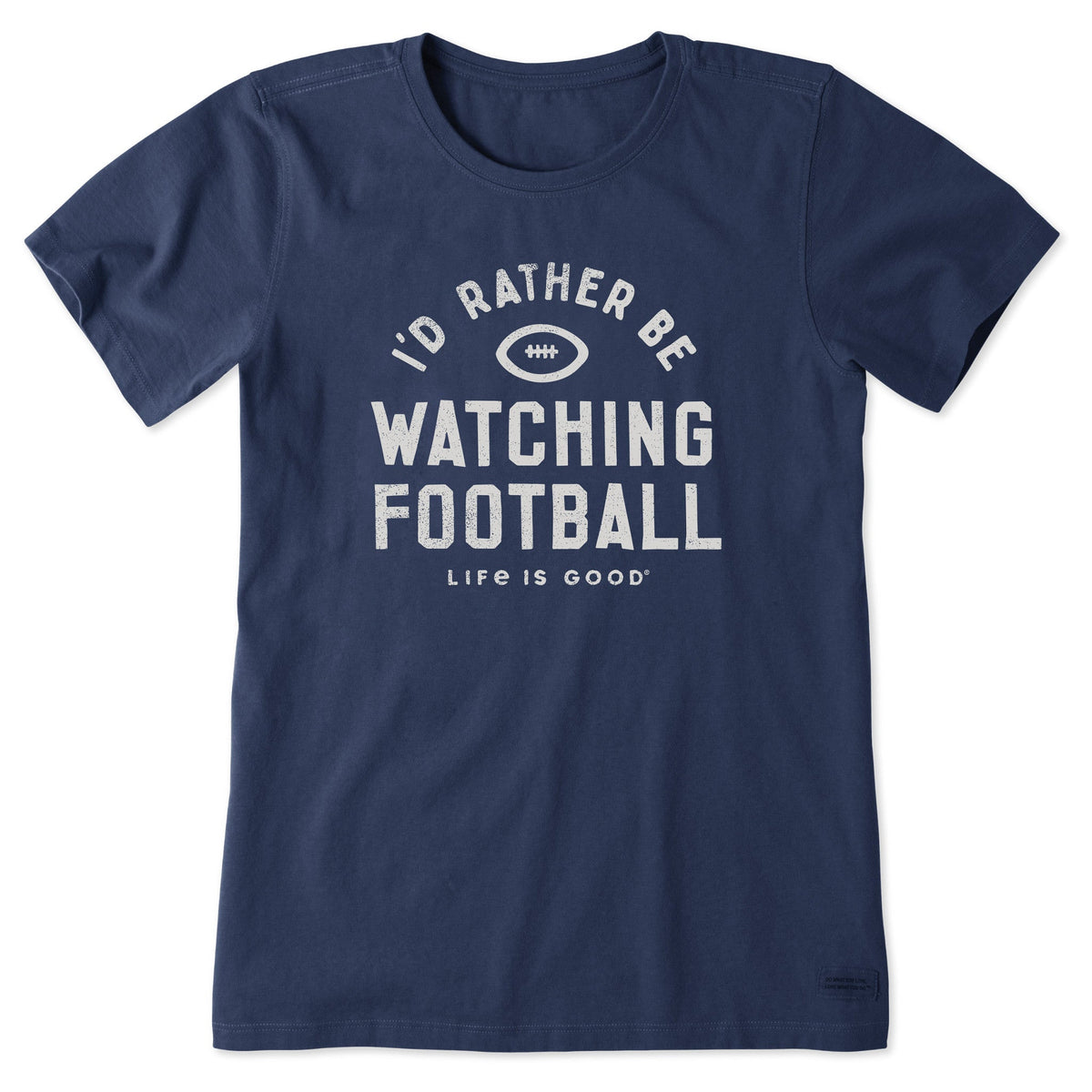 Women's I'd Rather Be Watching Football Short Sleeve Crusher Tee