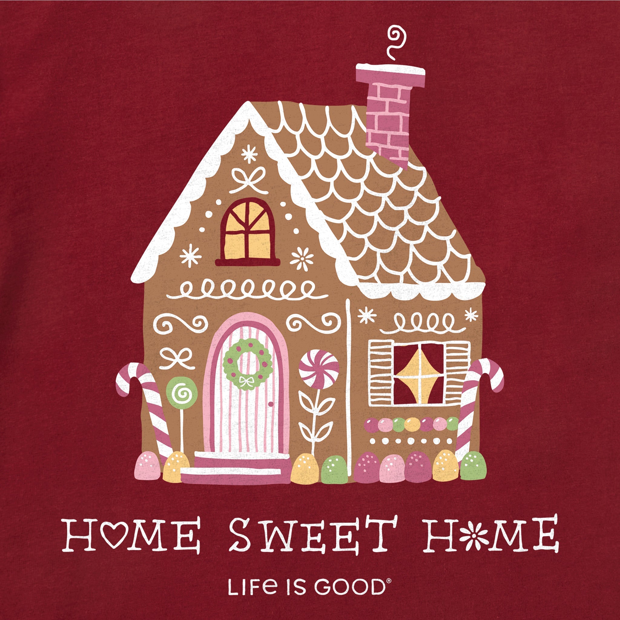 Women's Home Sweet Home Gingerbread Long Sleeve Crusher Vee