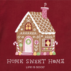 Women's Home Sweet Home Gingerbread Long Sleeve Crusher Vee