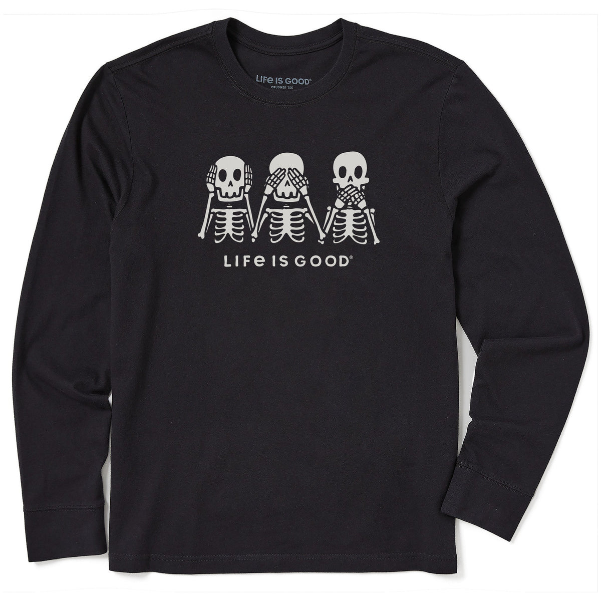 Men's Hear No Skeletons Long Sleeve Crusher Tee