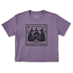 Women's Hobbies Short Sleeve Crusher Boxy Tee
