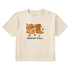 Women's Howdy Fall Short Sleeve Crusher Boxy Tee