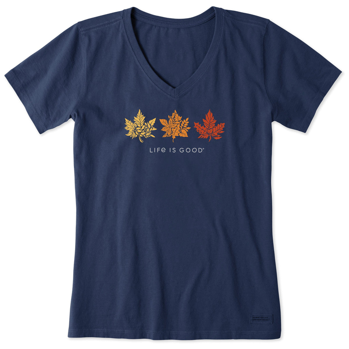 Women's Leafy Leaf Trio Short Sleeve Crusher Vee