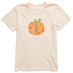 Women's Leafy Pumpkin Short Sleeve Crusher Tee